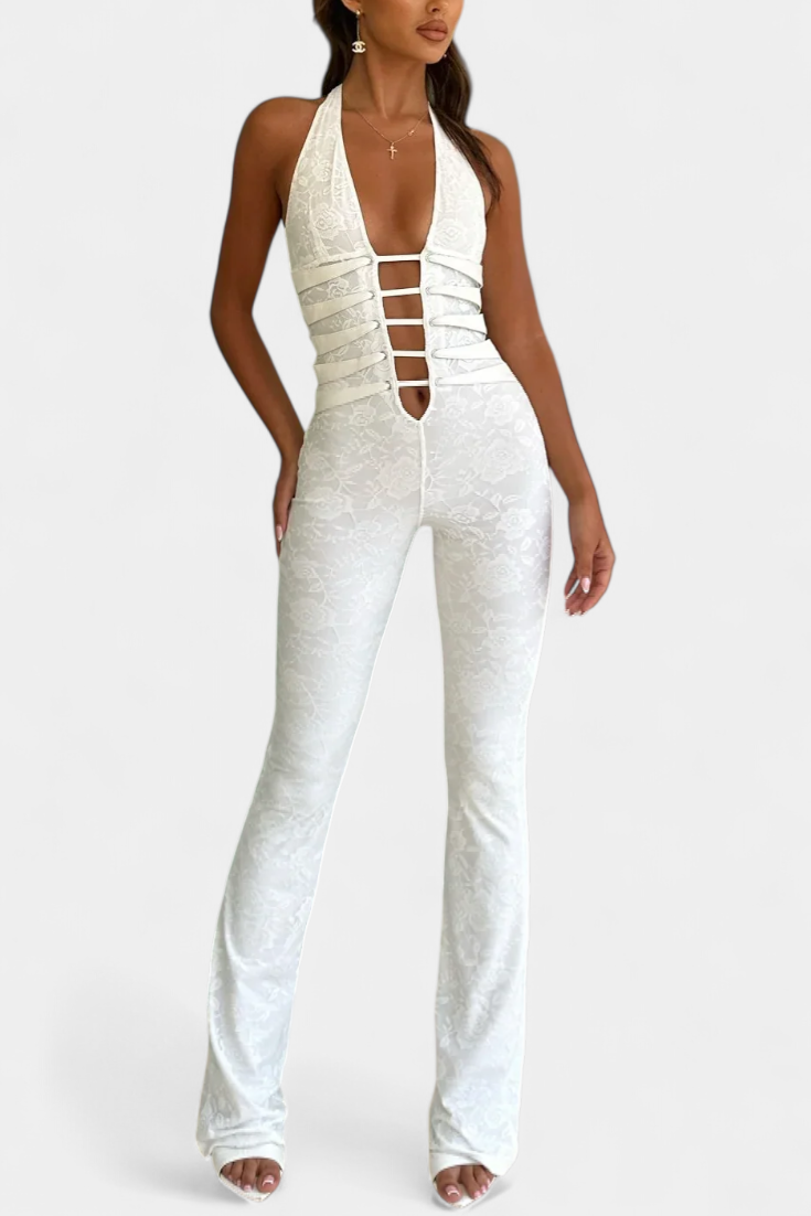Kendra Mono Halter Encaje Espalda Ajustable Edicion Limitada