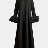 Ramona Vestido Largo Seda Exclusivo Con Cuello Camisero