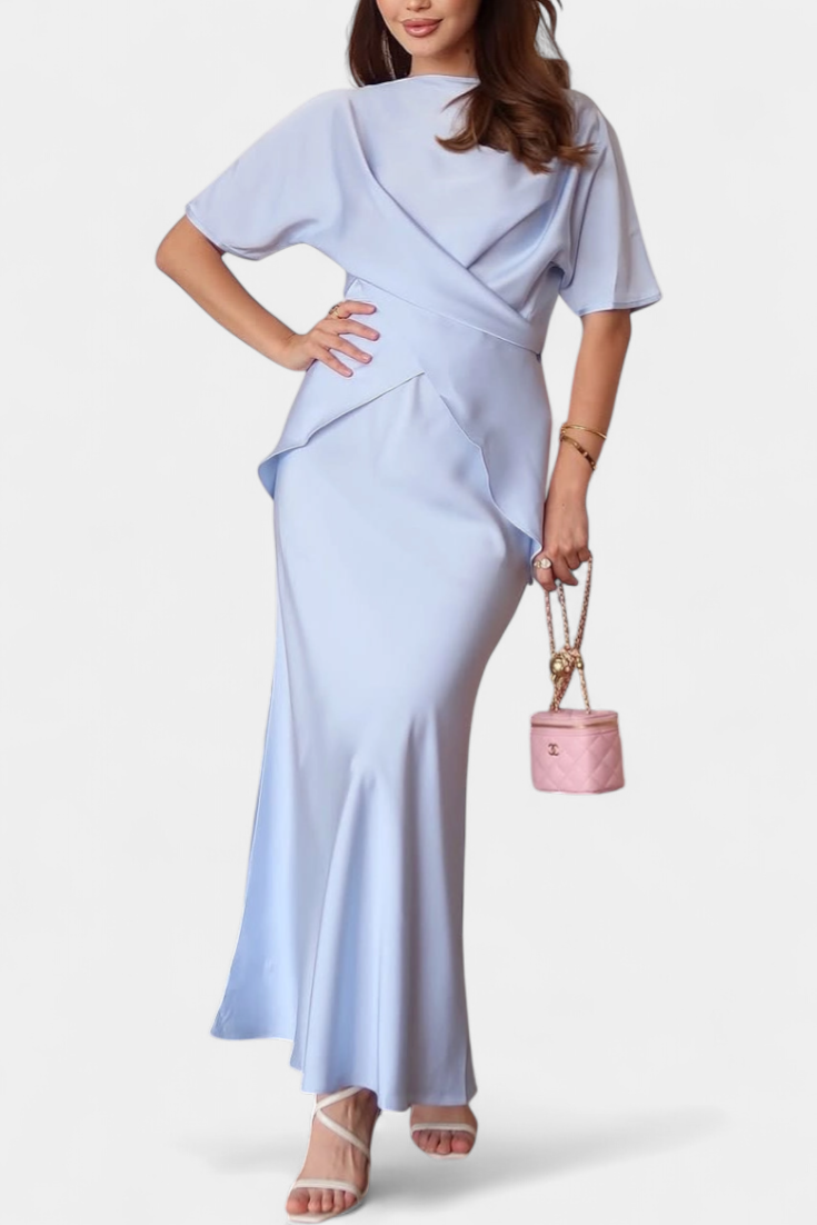 Veleda Conjunto Top Cruzado Falda Fluida Exclusiva Premium