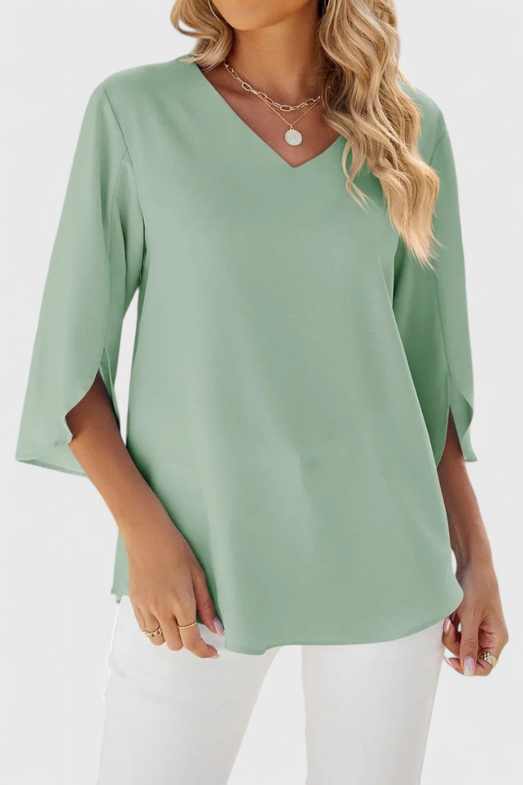 Tabitha Blusa Colección Sofisticada Tejido Suave Fresco