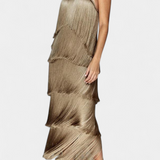 Saidey Vestido Halter Con Flecos Espalda Descubierta Edicion
