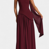 Celaena Vestido Maxi Off Shoulder Chiffon Colección Privada