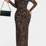 Galene Vestido Midi Ajustado Con Capa Colección Couture