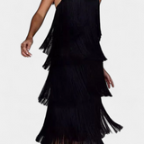 Saidey Vestido Halter Con Flecos Espalda Descubierta Edicion