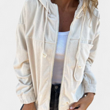 Lorca Chaqueta de Corduroy con Capucha Exclusiva Elegante
