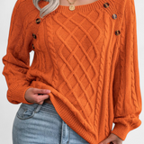 Fien Suéter de Punto Cuello Cuadrado Colección Exclusiva