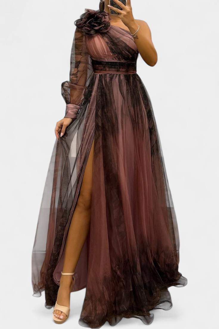 Becca Vestido Maxi de Chiffón Exclusivo de Colección