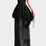 Hollis Vestido Largo Halter Malla Elegante Edición Limitada