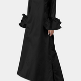 Ramona Vestido Largo Seda Exclusivo Con Cuello Camisero