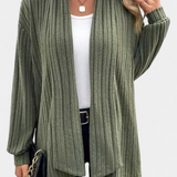 Sansel Cárdigan Casual Capucha Bolsillos Canalé Exclusiva