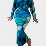 Eulalie Vestido Colección Murciélago Mangas Cuello En V