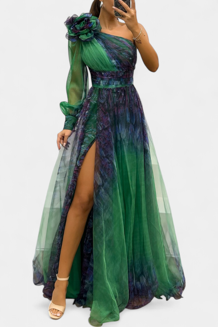 Becca Vestido Maxi de Chiffón Exclusivo de Colección
