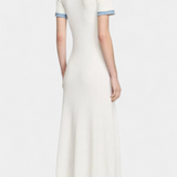 Alexia Vestido Midi Punto Ribete Colección Luxe Exclusiva
