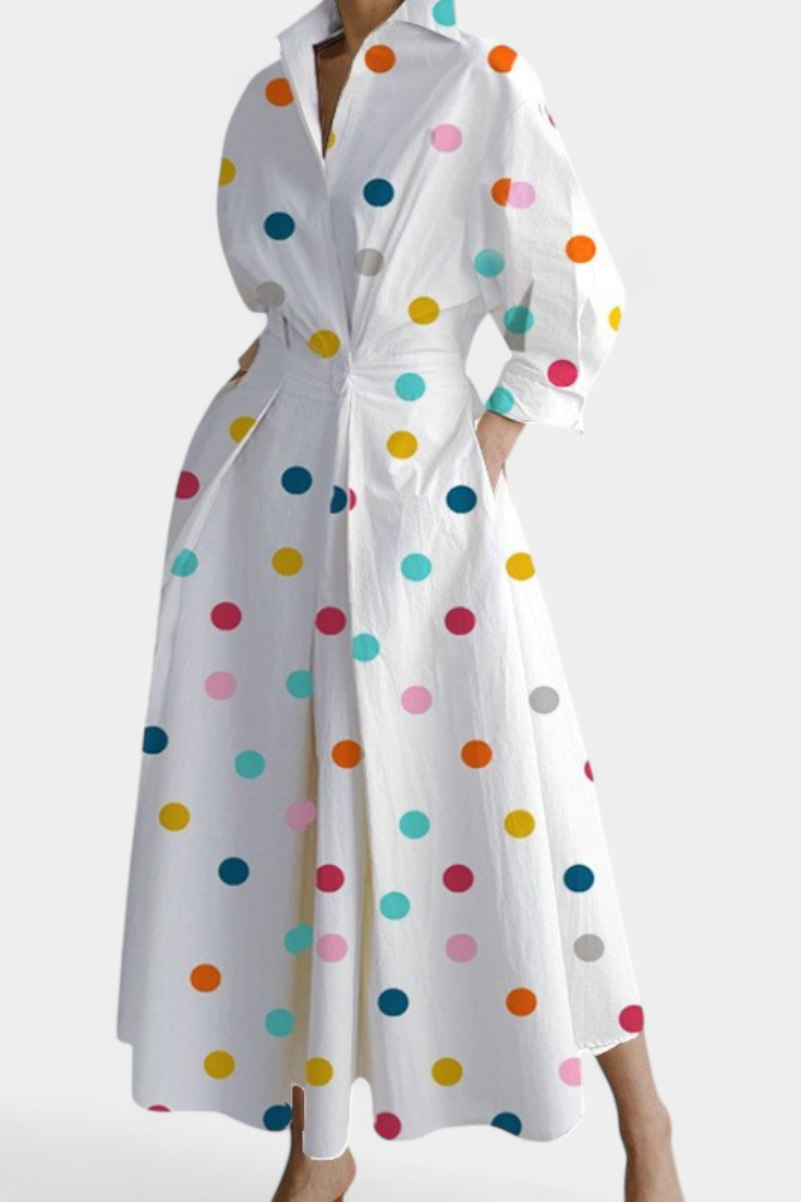 Miriam Vestido Maxi Manga Larga Tejido Premium Limitada