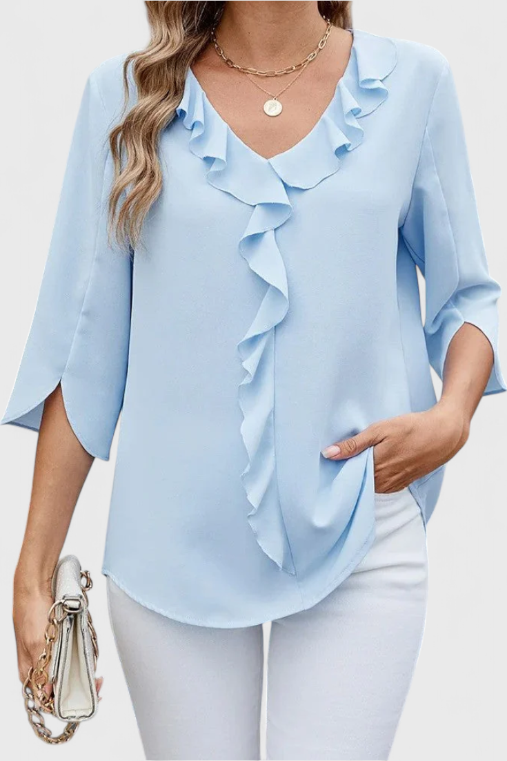 Annemiek Blusa Corte Suelto Tejido Suave Colección Premium