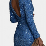 Adèle Vestido Largo de Fiesta Brillo Invernal Exclusivo