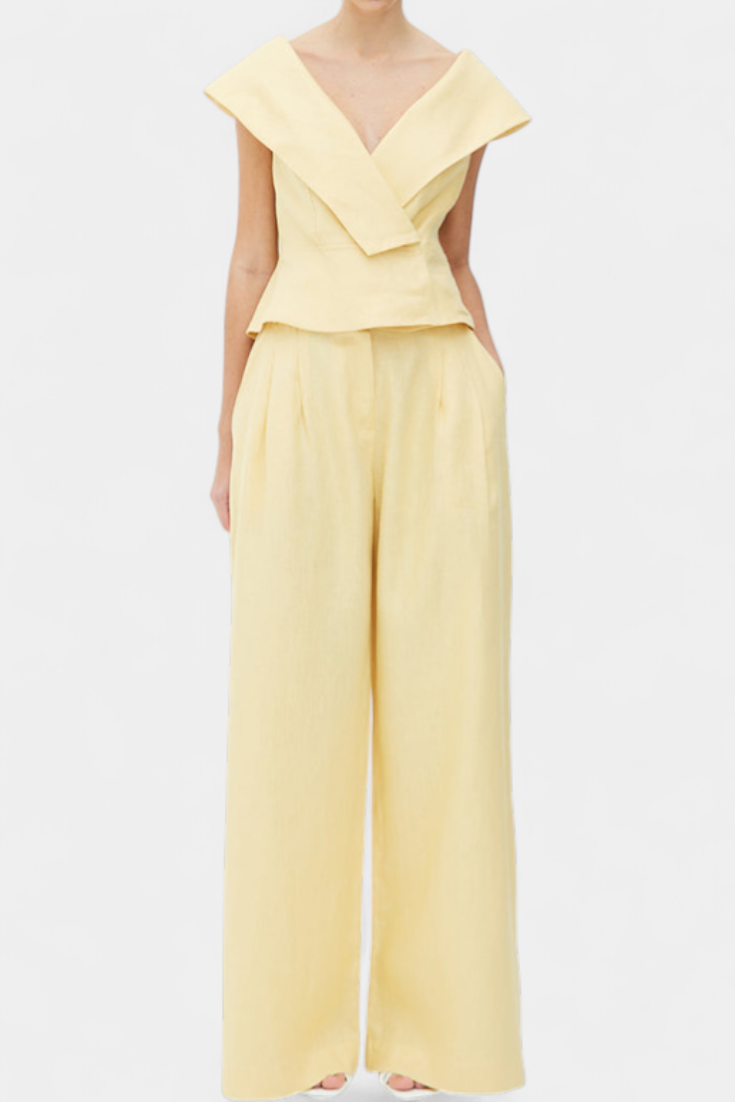 Hayden Conjunto Top Asimétrico Palazzo Colección Exclusiva