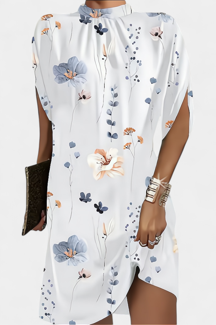 Haruna Vestido Midi Atemporal Monocromo Redondo Élite
