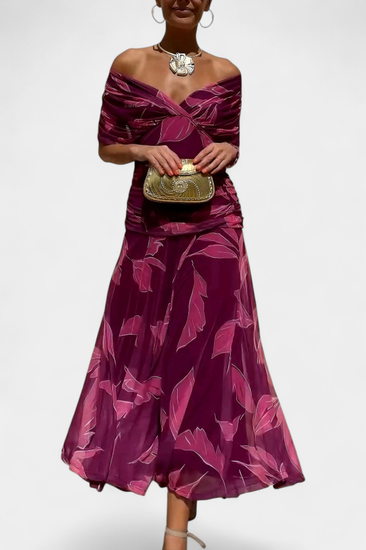 Alondra Vestido Largo Estampado Floral Fantasía Exclusivo