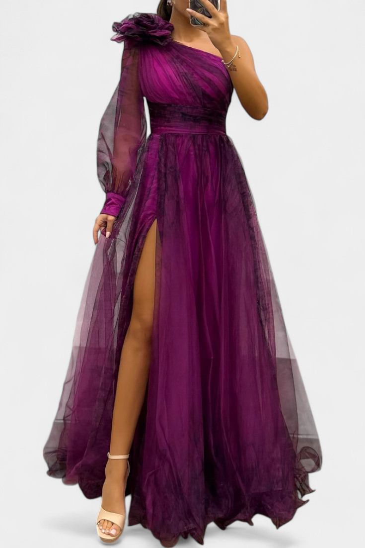 Becca Vestido Maxi de Chiffón Exclusivo de Colección