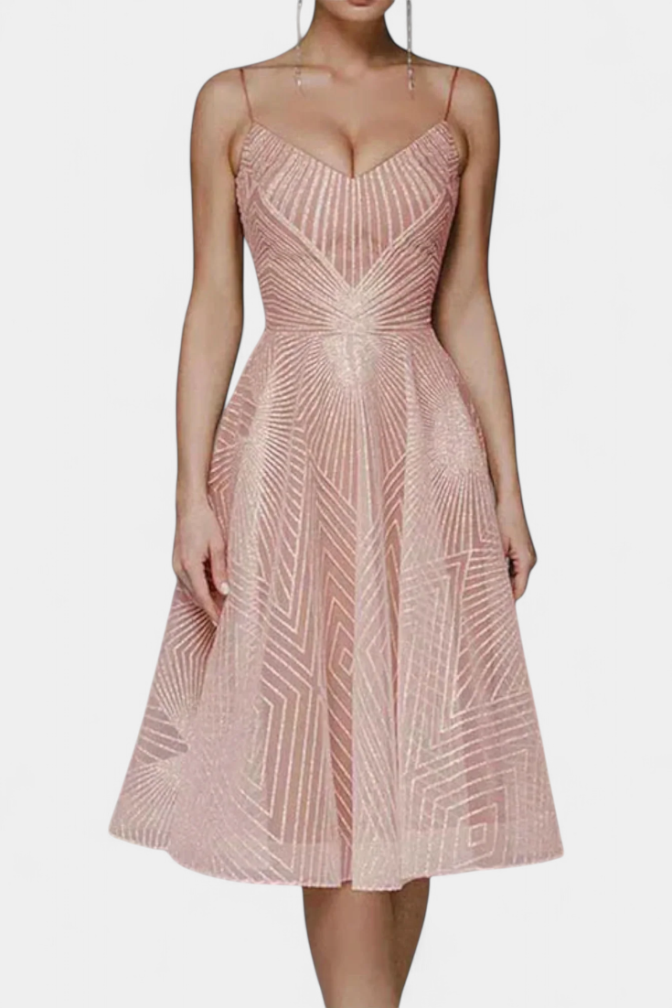 Everleigh Vestido Largo Bordados Corte A Exclusivo