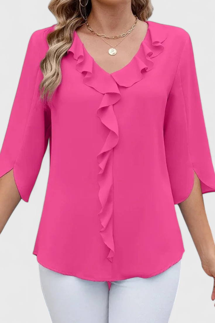 Annemiek Blusa Corte Suelto Tejido Suave Colección Premium