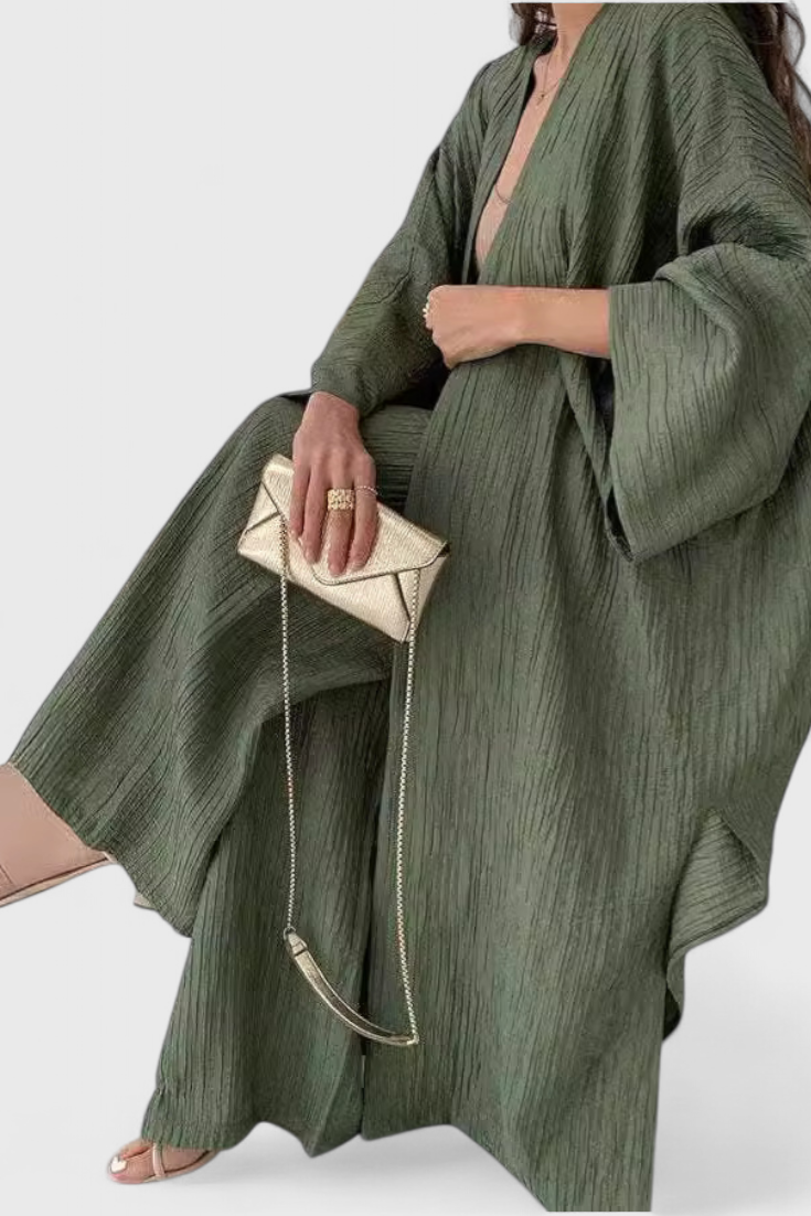 Caspian Conjunto Dos Piezas Kimono Largo Colección Exclusiva