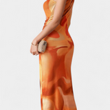 Helaia Vestido Largo Estampado Digital Exclusivo Limitado