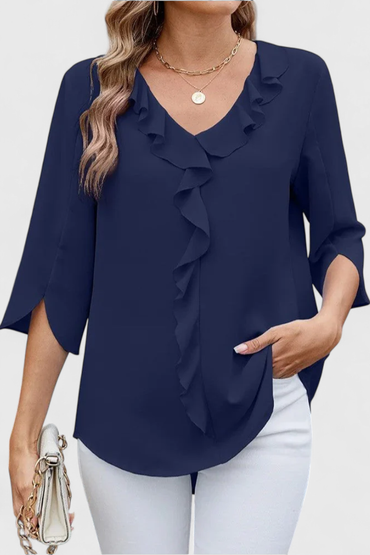 Annemiek Blusa Corte Suelto Tejido Suave Colección Premium