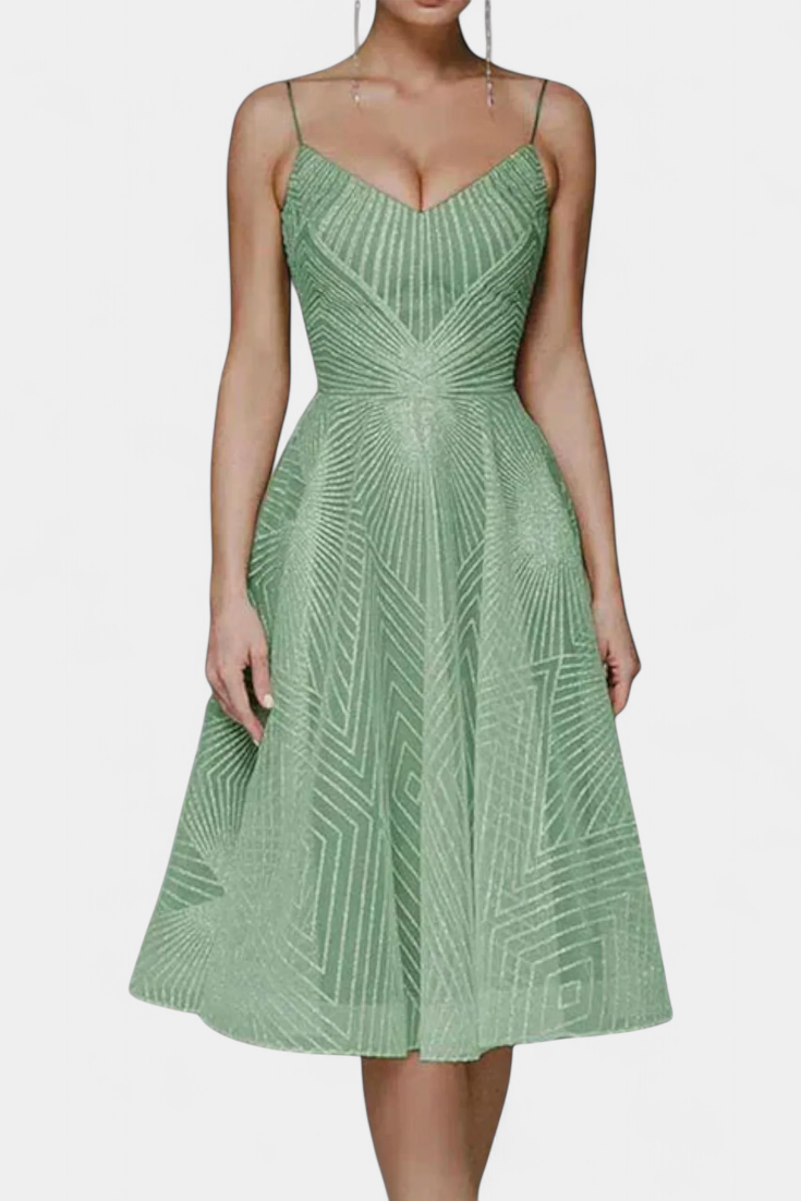 Everleigh Vestido Largo Bordados Corte A Exclusivo
