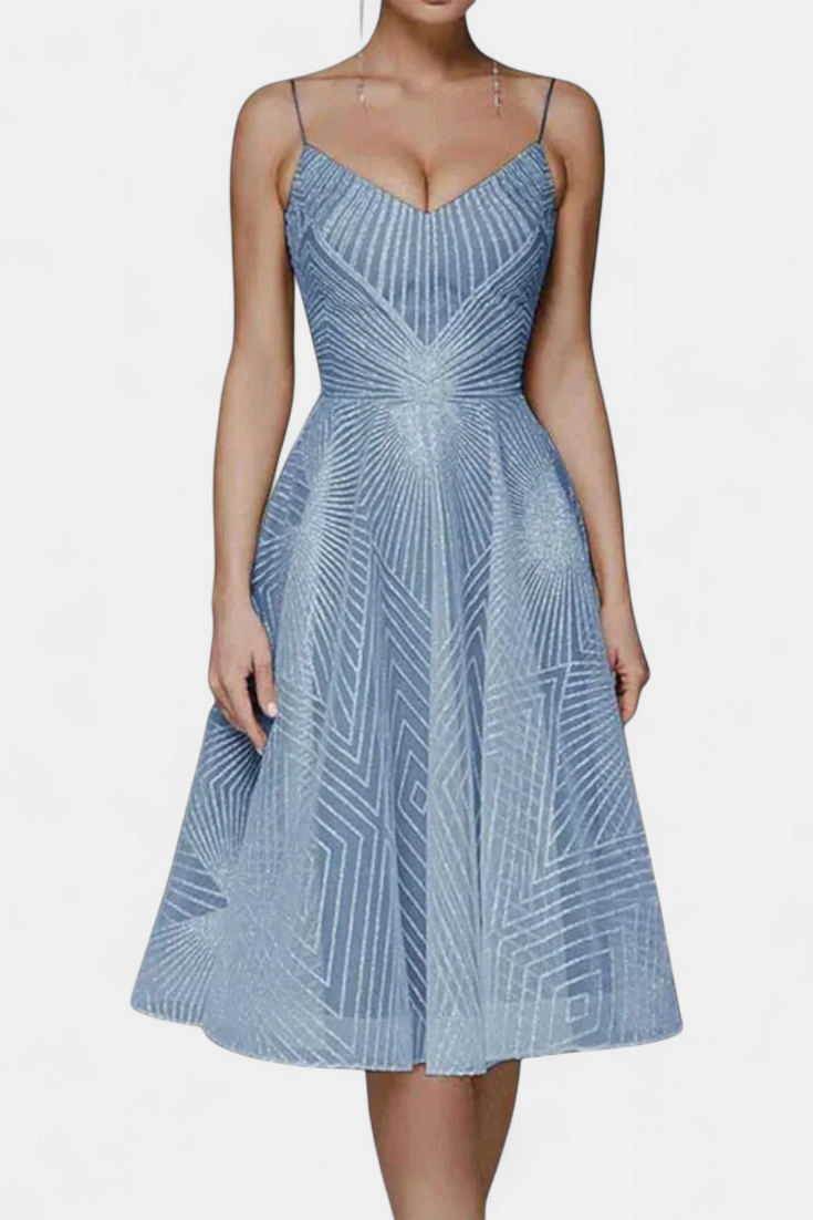 Everleigh Vestido Largo Bordados Corte A Exclusivo