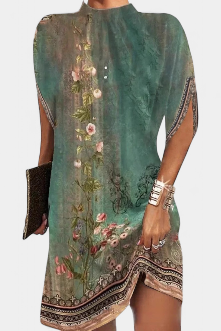 Haruna Vestido Midi Atemporal Monocromo Redondo Élite