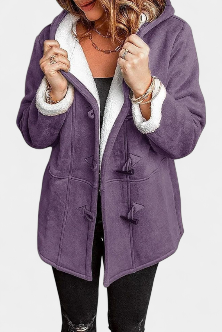 Jessa Abrigo Elegante Capucha Envolvente de Colección Privada