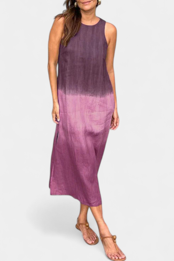 Taerra Vestido Sin Mangas Edición Tie Dye Degradé Exclusivo