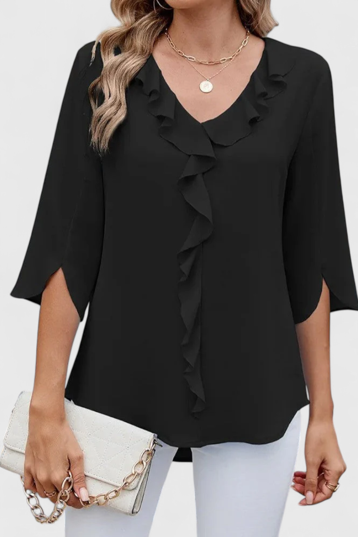 Annemiek Blusa Corte Suelto Tejido Suave Colección Premium
