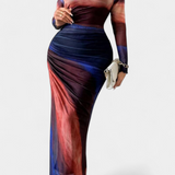 Galene Vestido Midi Ajustado Con Capa Colección Couture