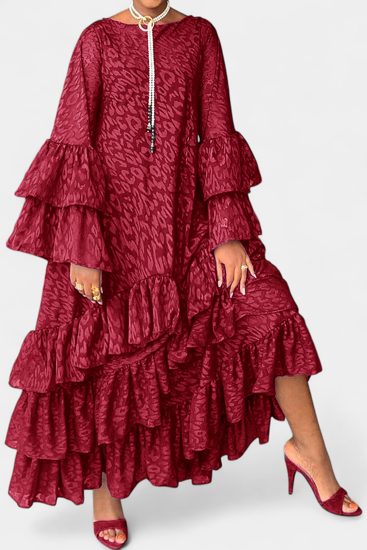 Eliselle Vestido Maxi Asimétrico Exclusivo Plisados