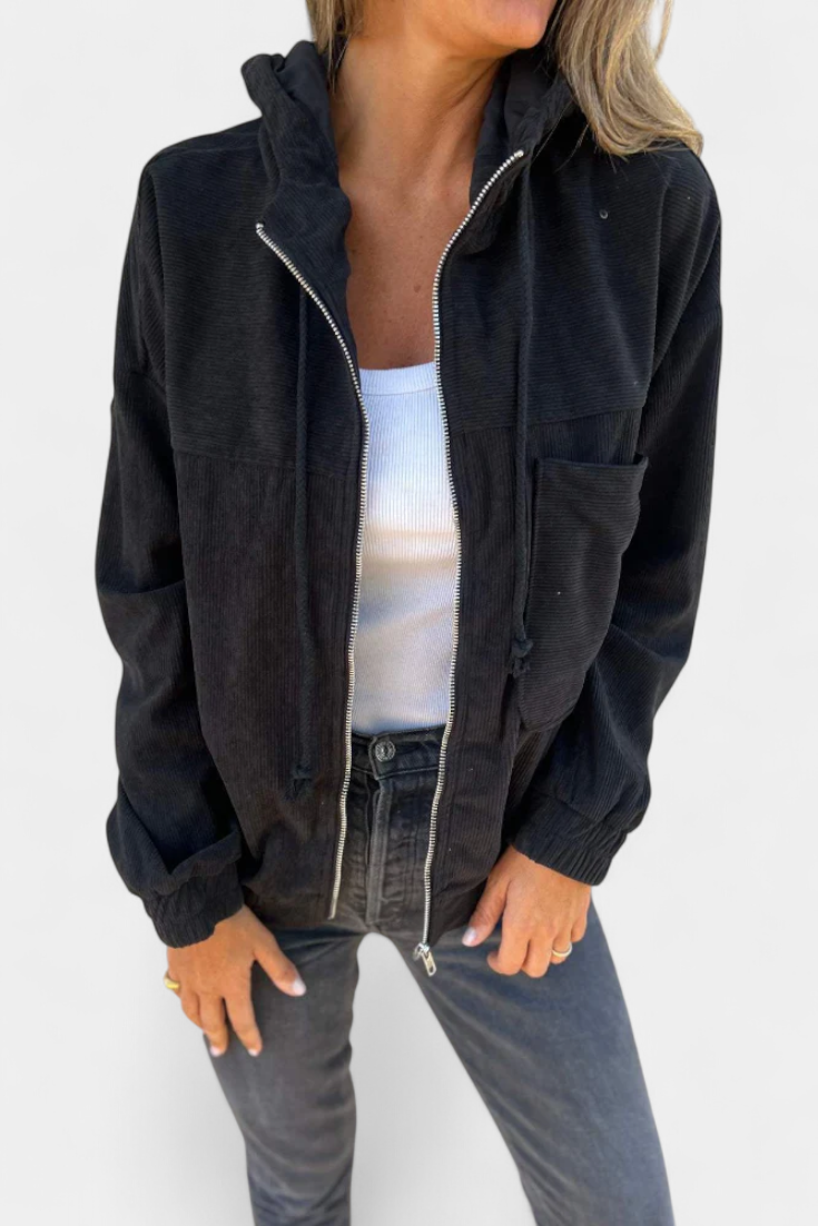 Lorca Chaqueta de Corduroy con Capucha Exclusiva Elegante