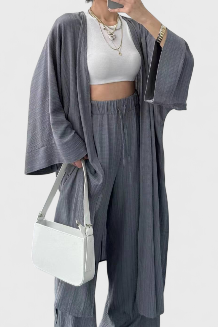 Caspian Conjunto Dos Piezas Kimono Largo Colección Exclusiva