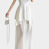 Hollis Vestido Largo Halter Malla Elegante Edición Limitada