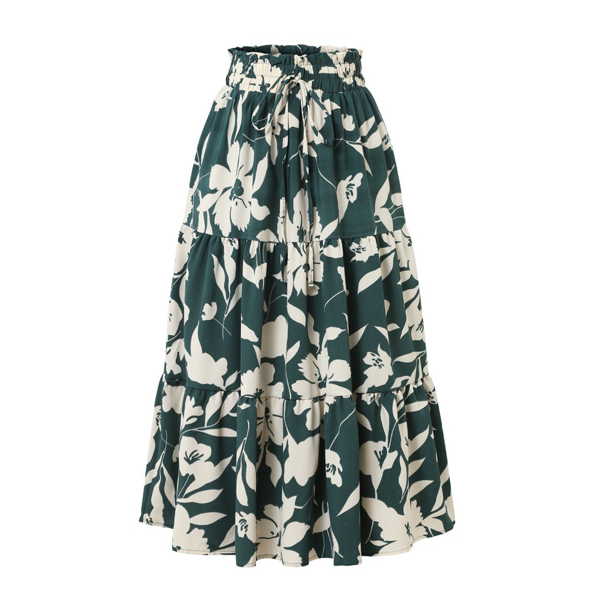 Camila Falda Midi Estampado Floral Plisados Exclusiva