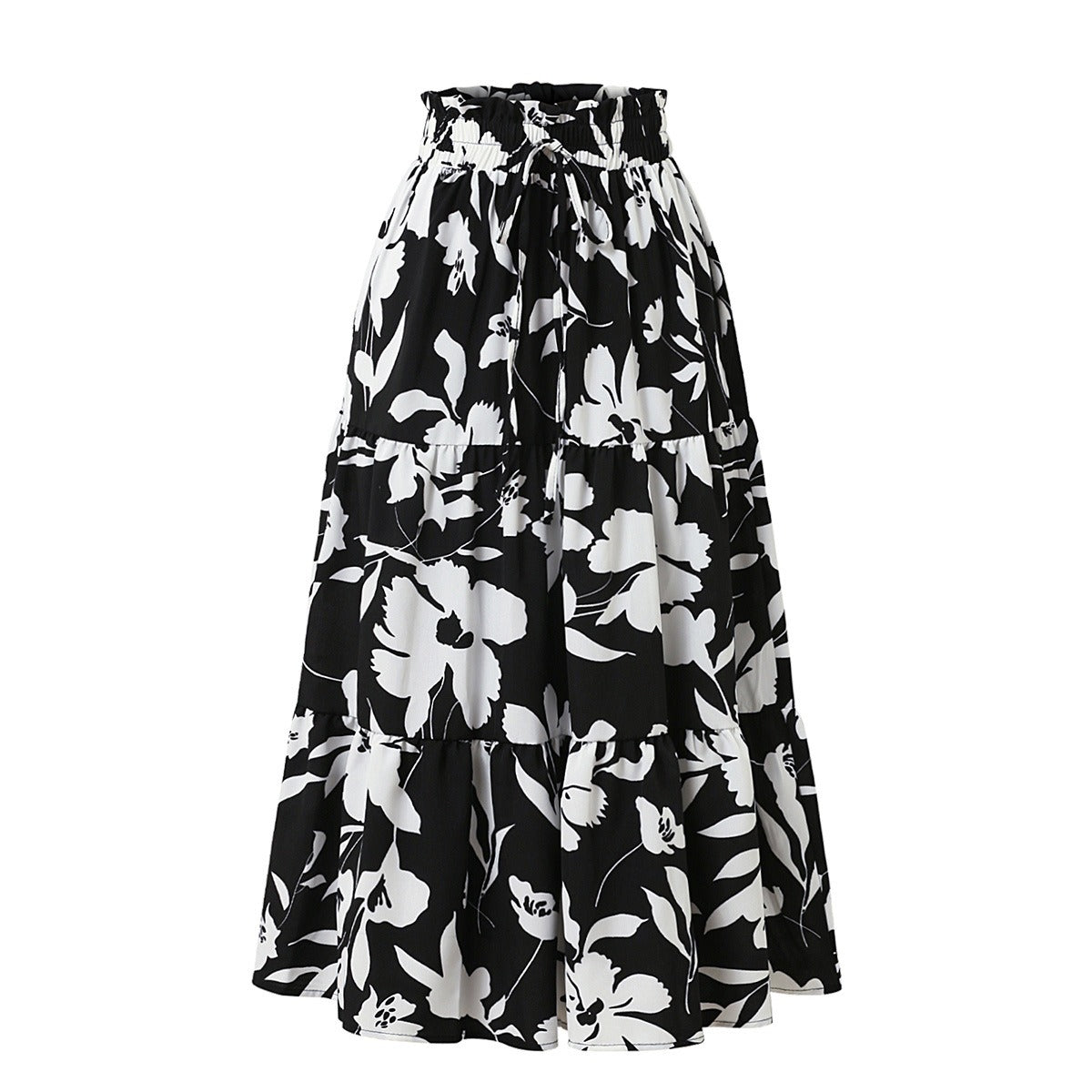 Camila Falda Midi Estampado Floral Plisados Exclusiva