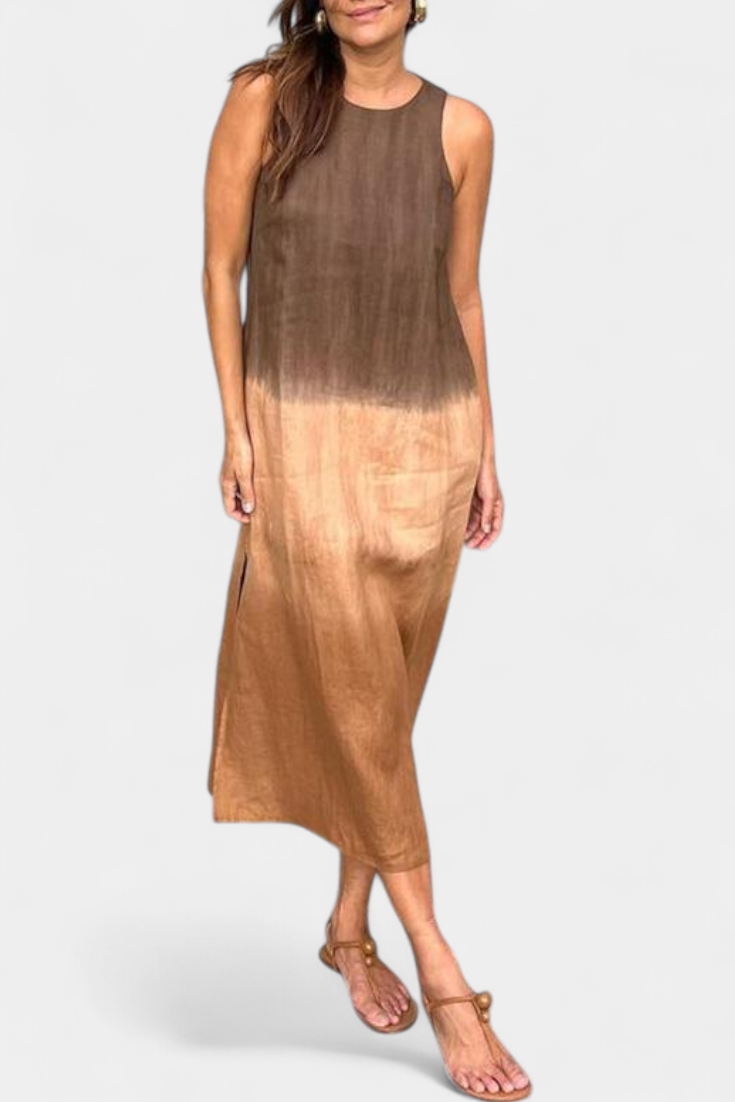 Taerra Vestido Sin Mangas Edición Tie Dye Degradé Exclusivo