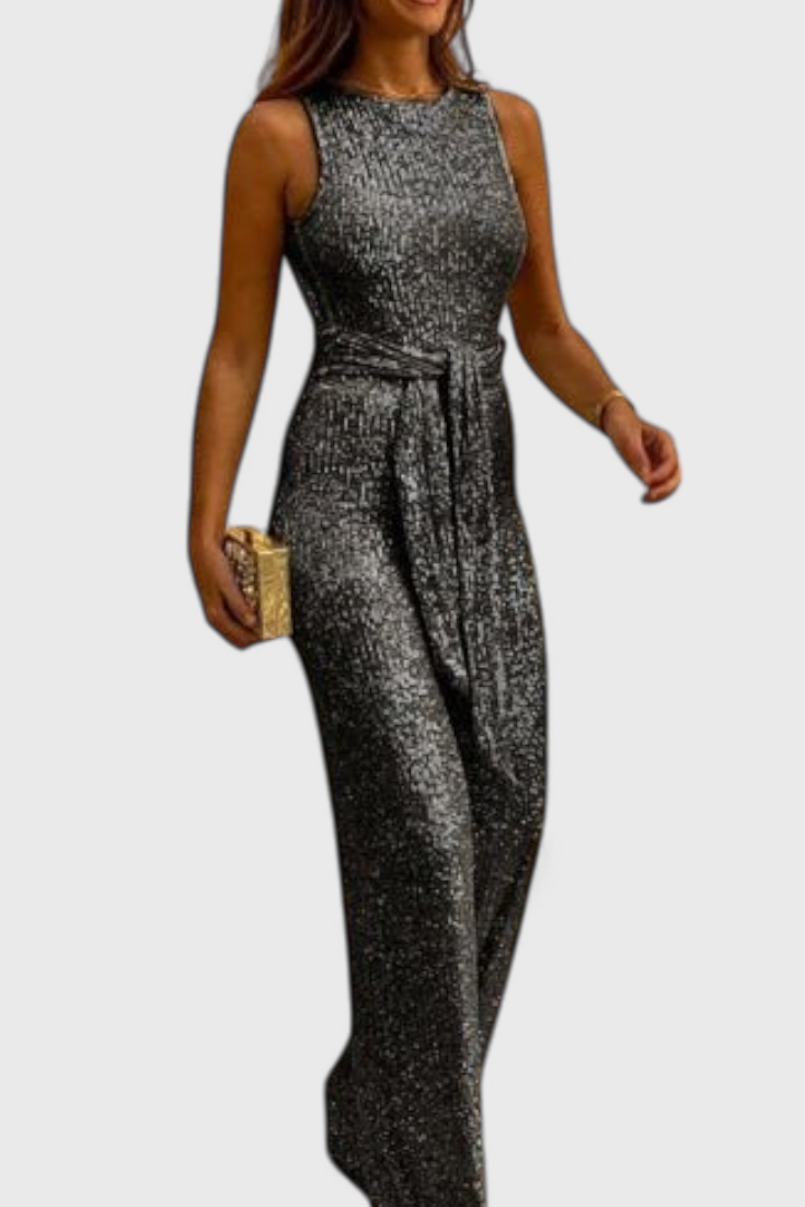 Adele Mono De Lentejuelas Con Cintura Ajustable Exclusivo