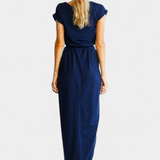 Clarissa Vestido Midi Envolvente Abertura Lateral Exclusivo