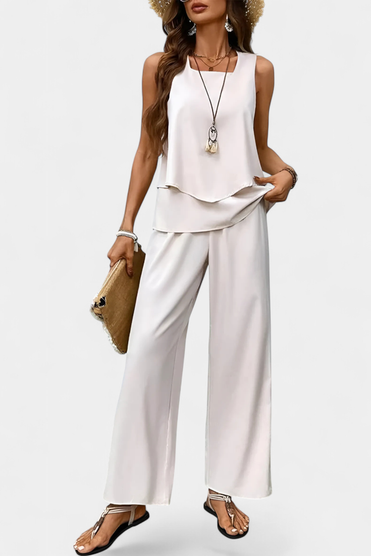 Martina Conjunto Boho Elegante Edición Pantalón Recto