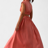 Jocelyn Conjunto Largo Minimalista Exclusivo Escote Alto